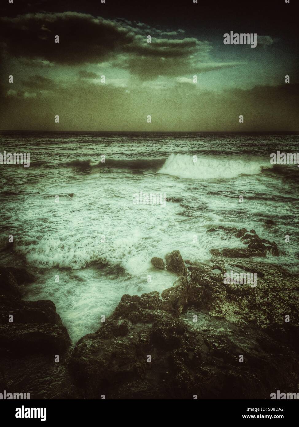 The Mediterranean Sea Beirut - Smartphone Captured Stock Image