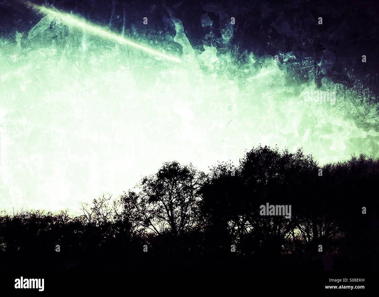 Sky light in the night sky Stock Photo Alamy