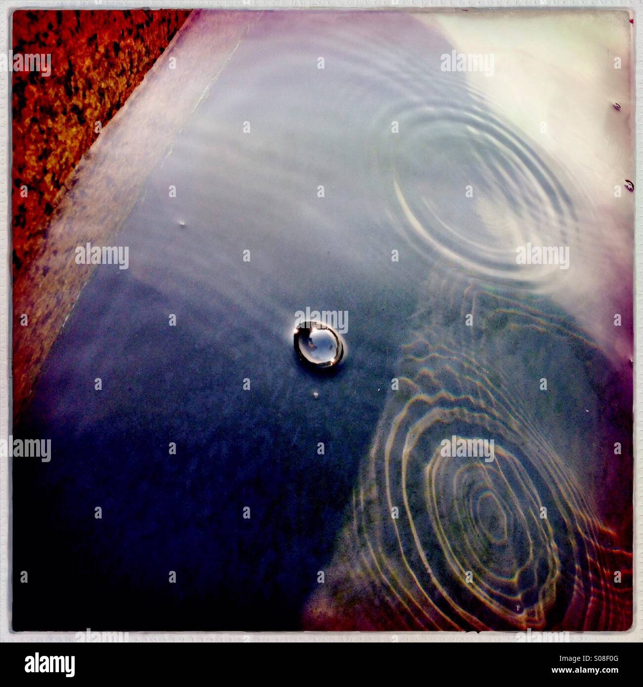 Single bubble in water fountain Stock Photo Alamy