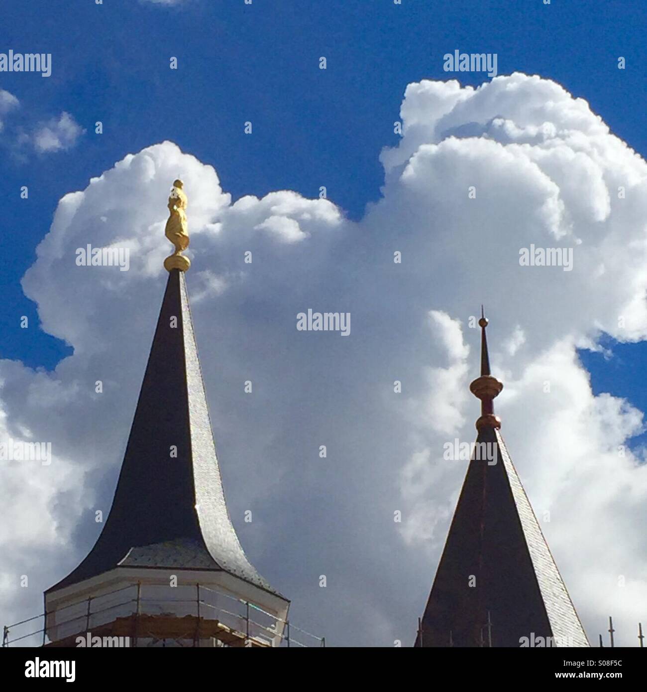 Spires of the Provo Utah LDS Temple Stock Photo