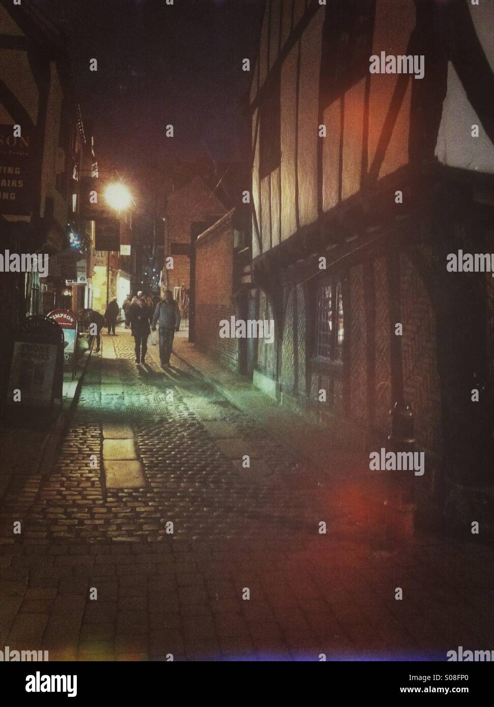 Newgate at night York North Yorkshire England UK Stock Photo Alamy