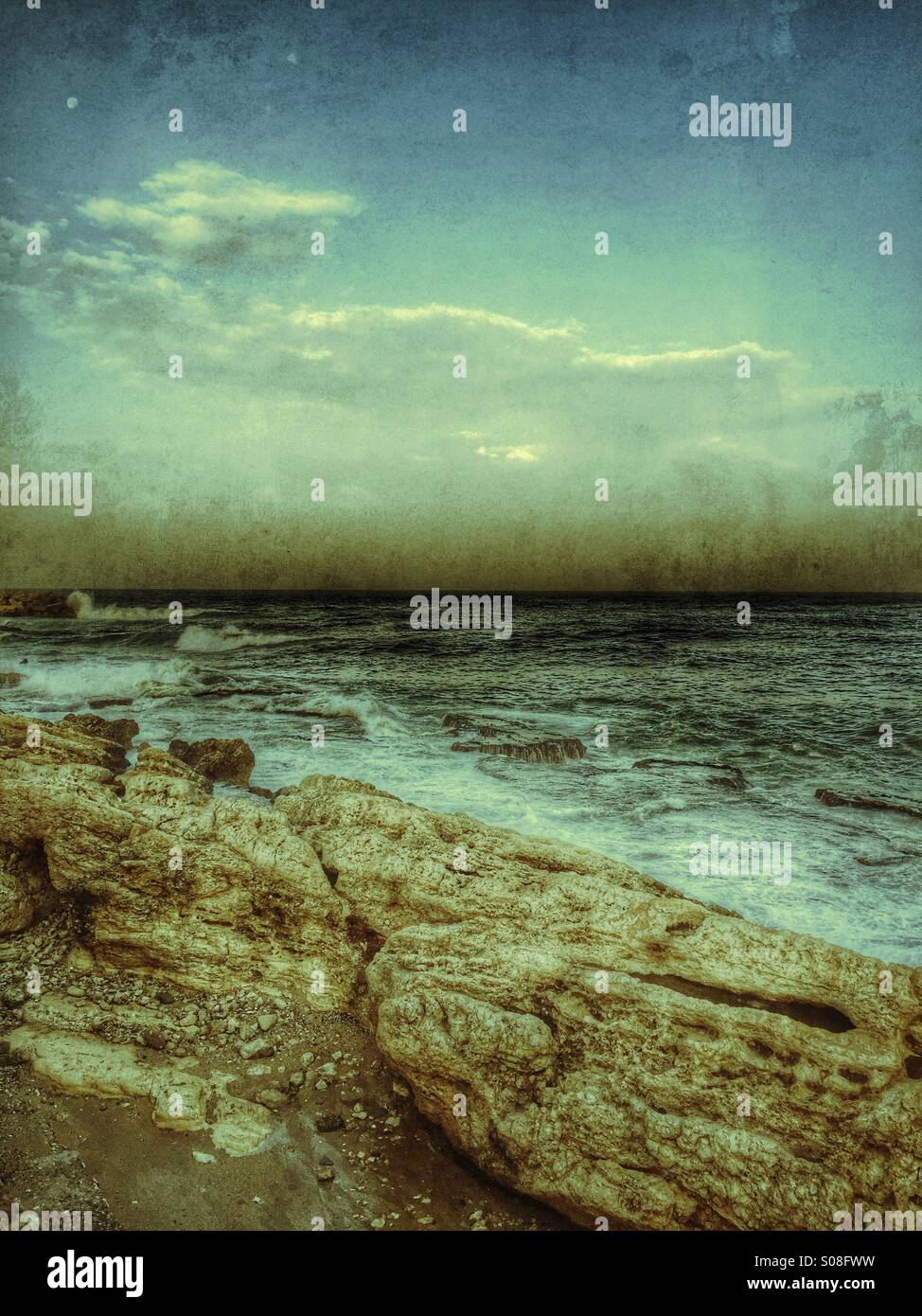 Mediterranean seashore - Smartphone Captured Stock Image