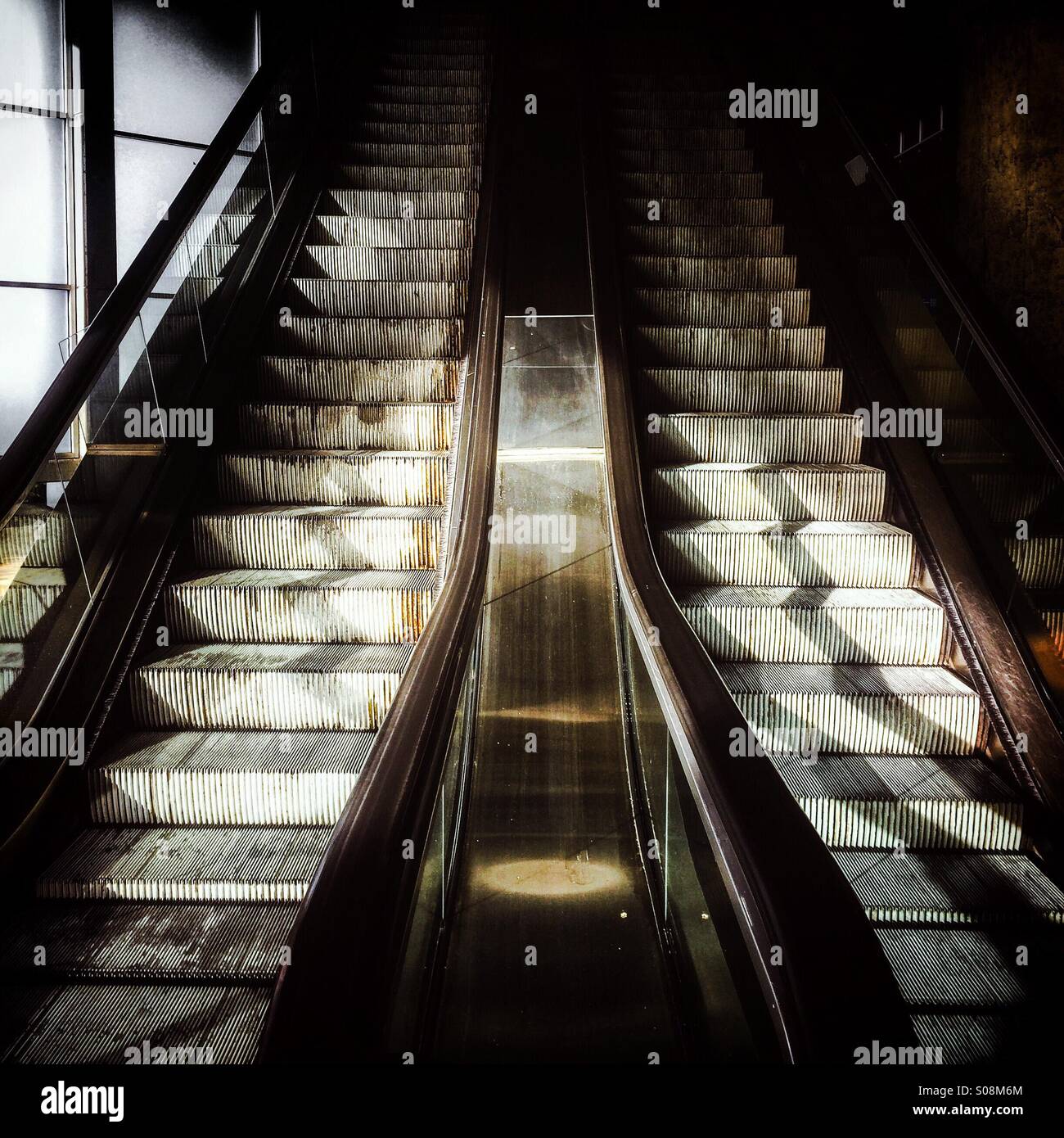 Old dirty escalators - Smartphone Captured Stock Image