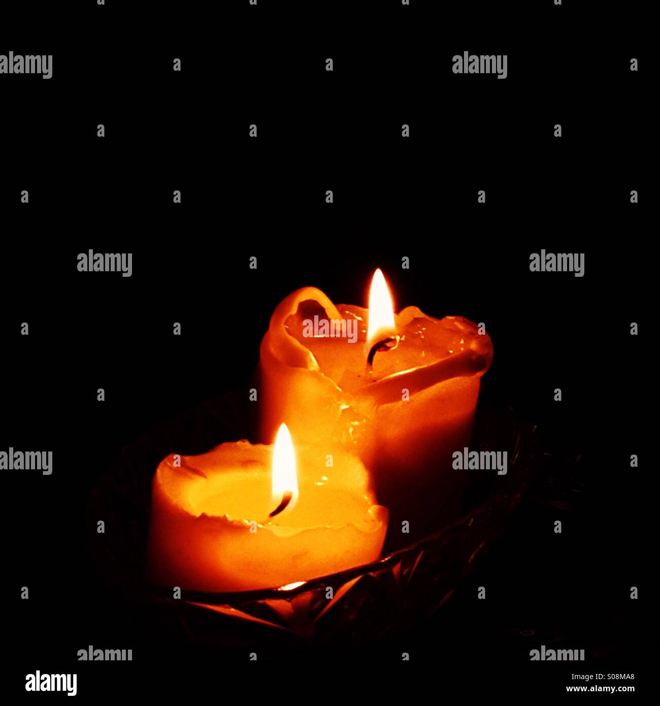 Candle in the darkness Stock Photo Alamy