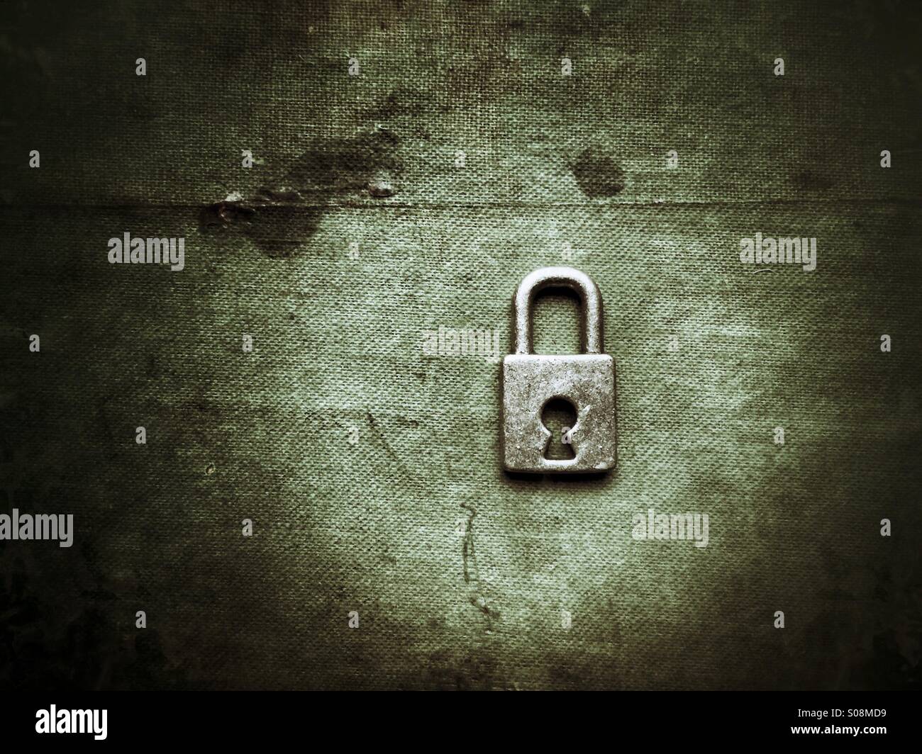 Silver padlock - Smartphone Captured Stock Image