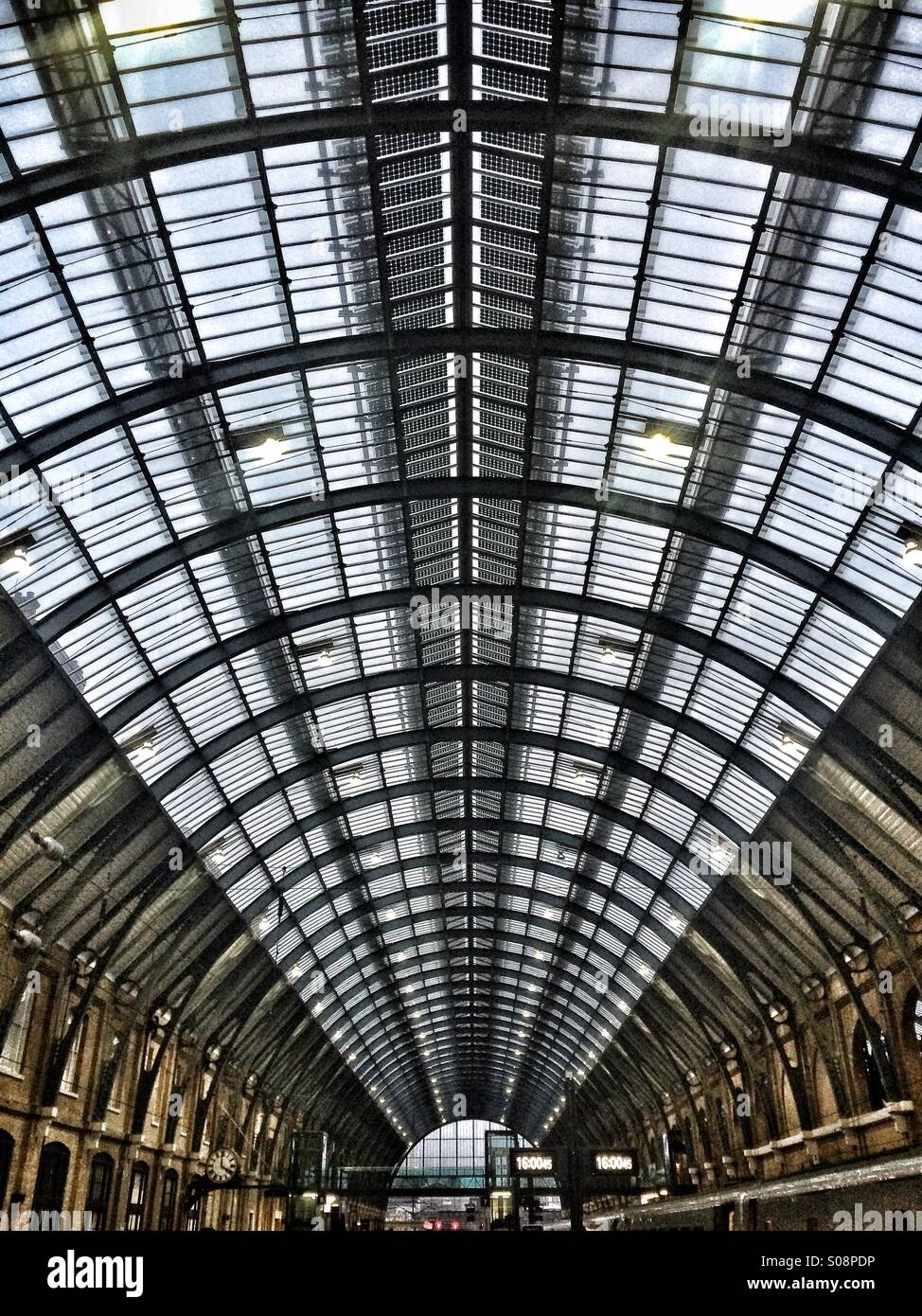 London King's Cross station roof - Smartphone Captured Stock Image