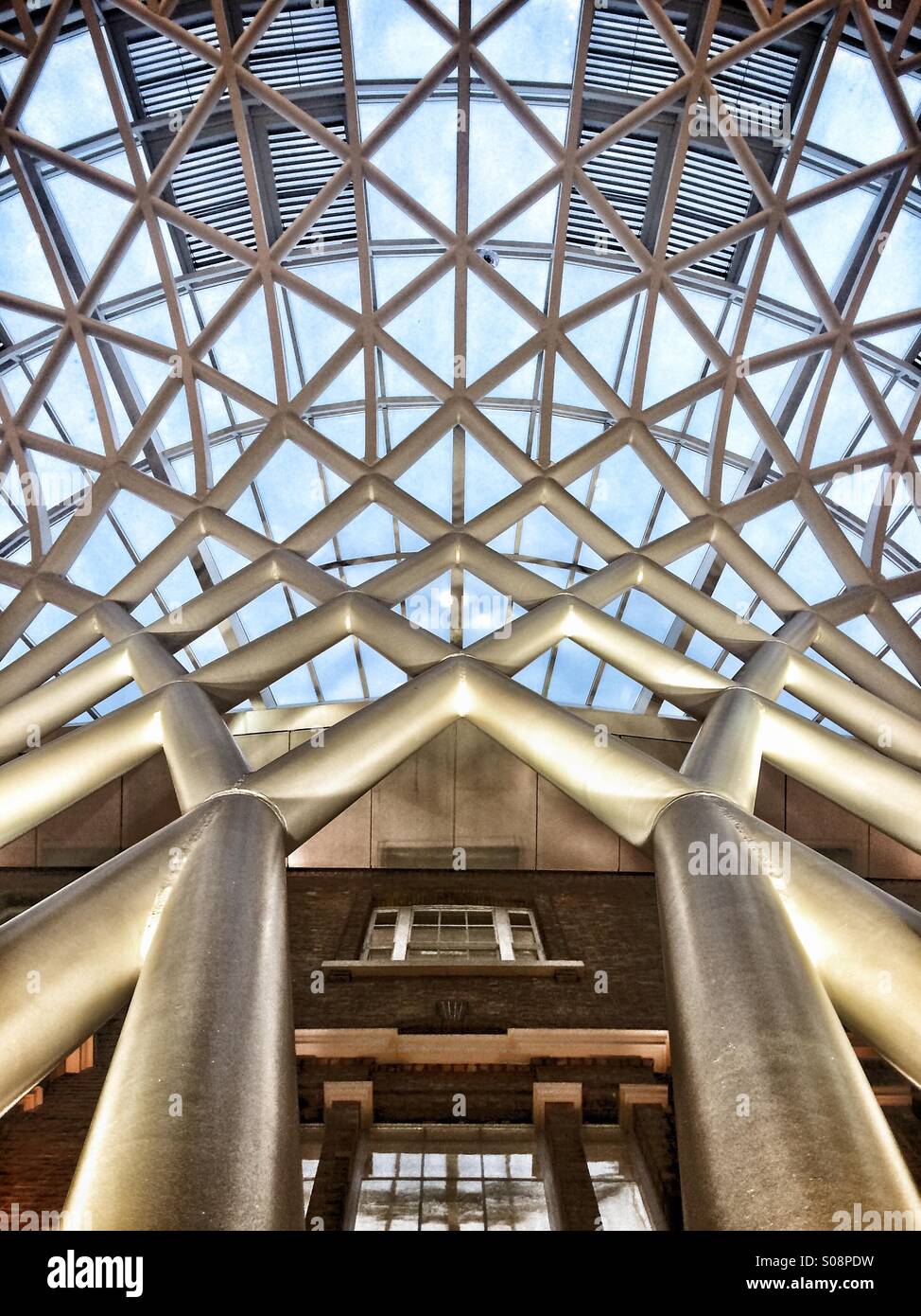 London King's Cross station roof - Smartphone Captured Stock Image