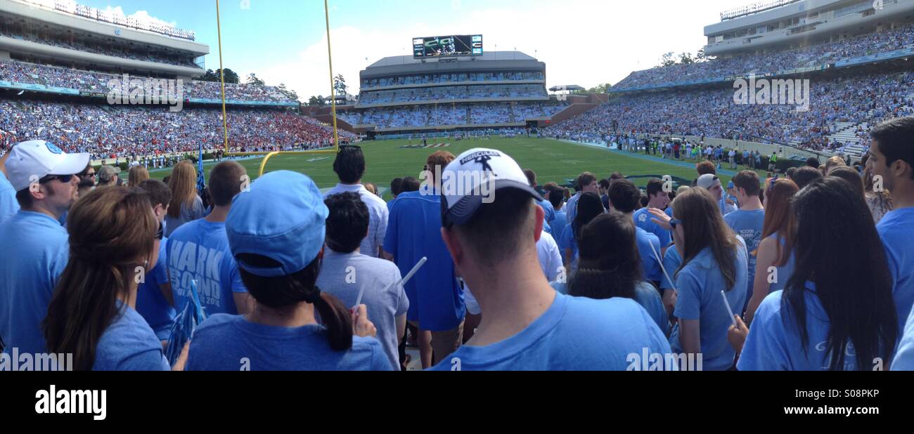 UNC Football Game view from student section Stock Photo