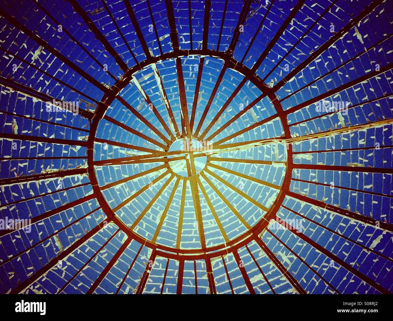 Sun shining through a dome of glass - Smartphone Captured Stock Image