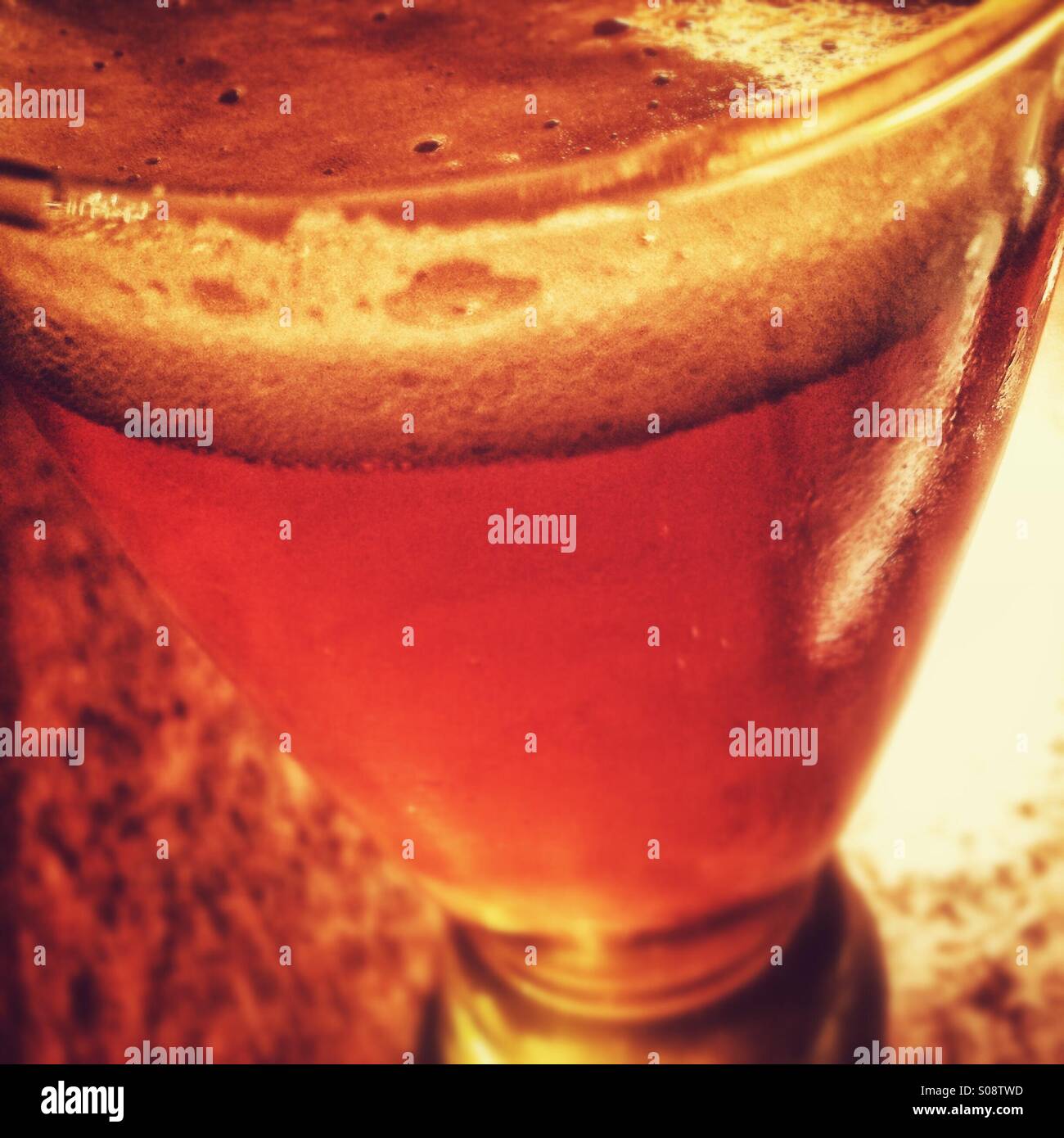 Glass of cold beer - Smartphone Captured Stock Image