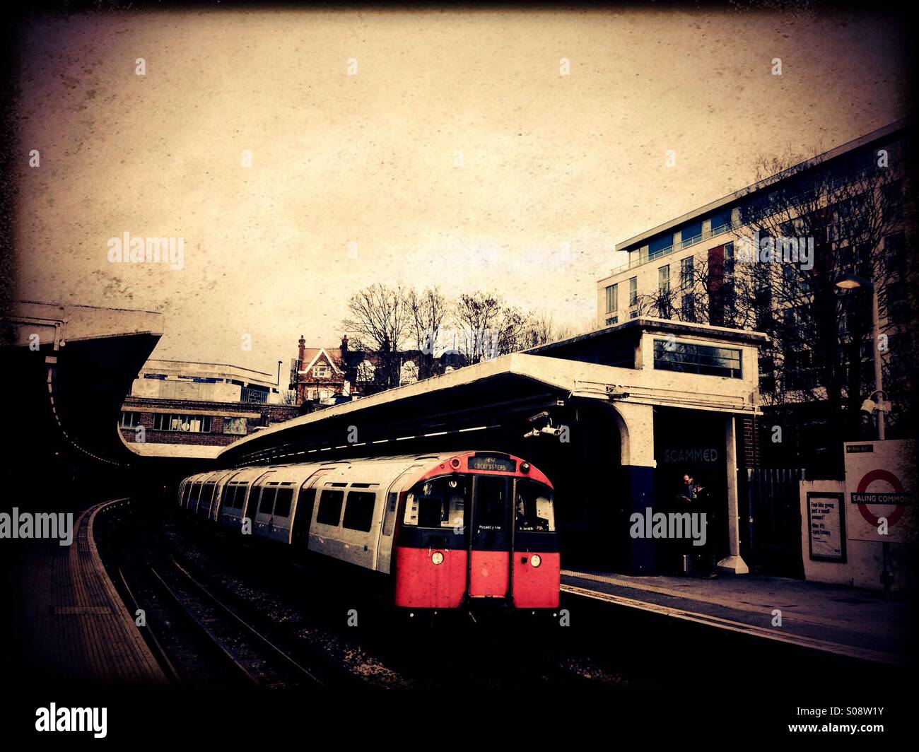 Ealing Common tube station, West London, UK Stock Photo