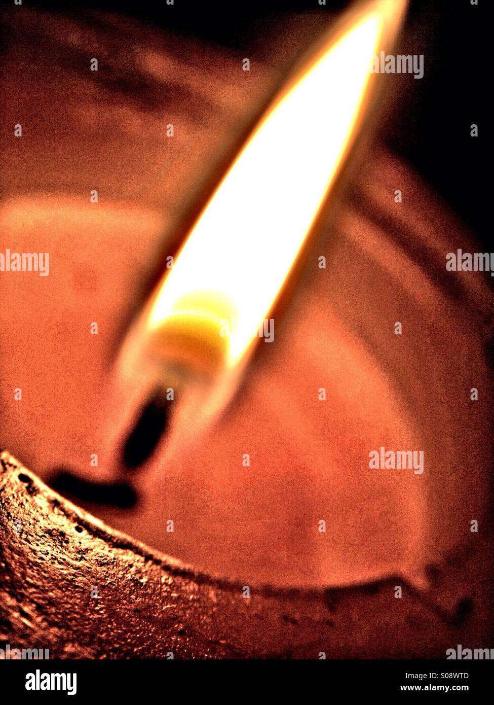 Candle flame - Smartphone Captured Stock Image