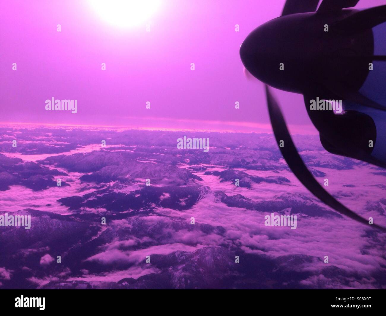 View from plane - Smartphone Captured Stock Image