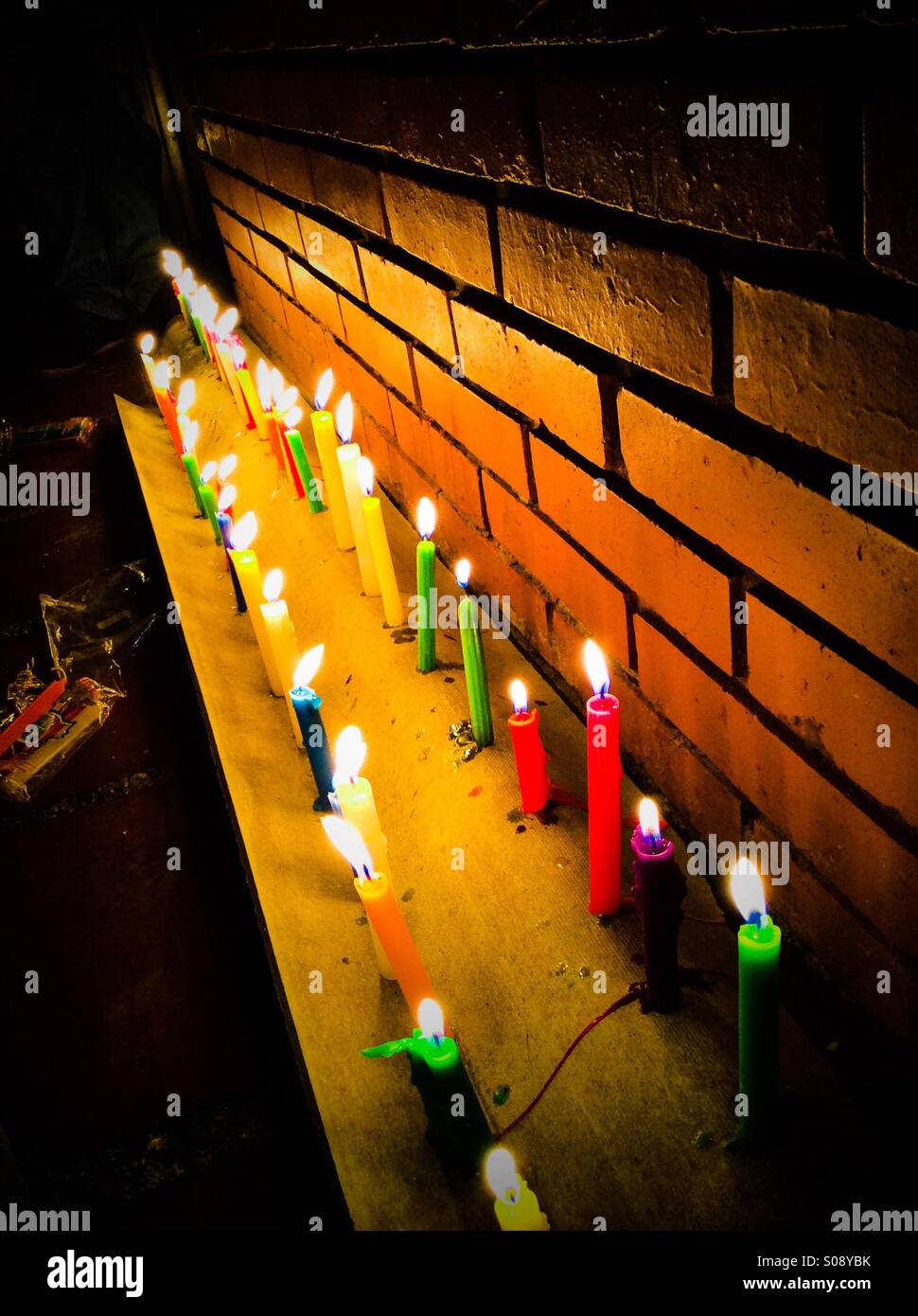 Day from the candles in Colombia Stock Photo Alamy