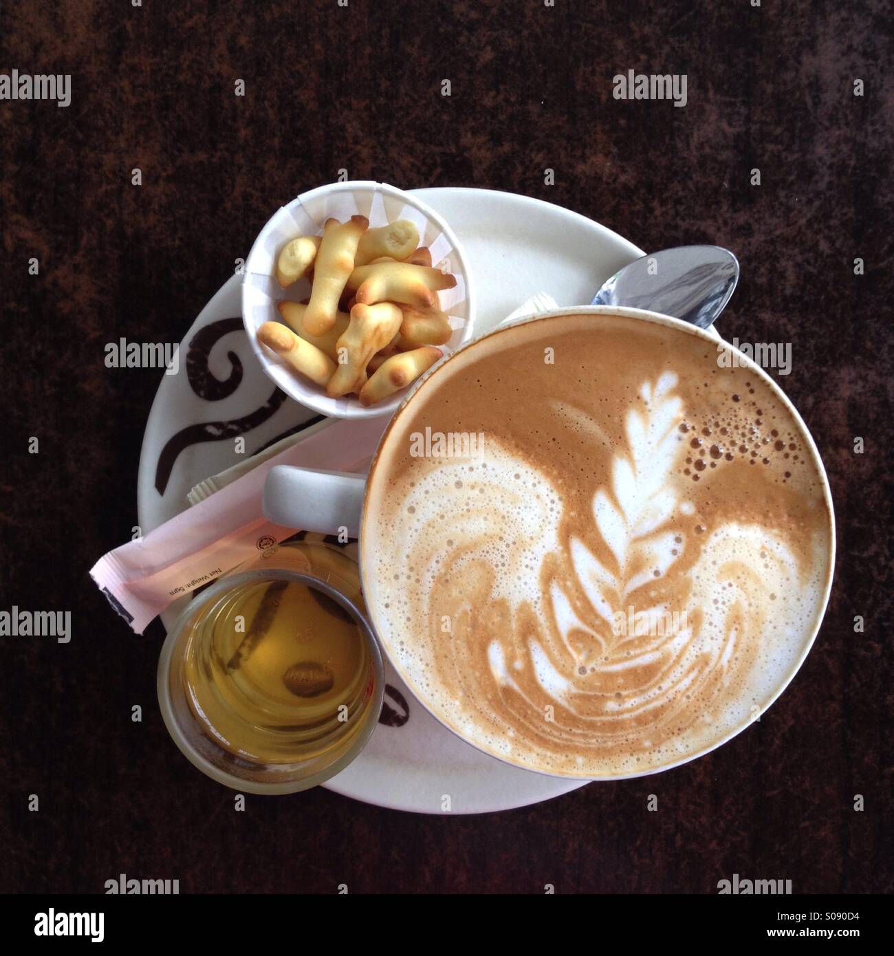 Coffee and finger food Stock Photo - Alamy
