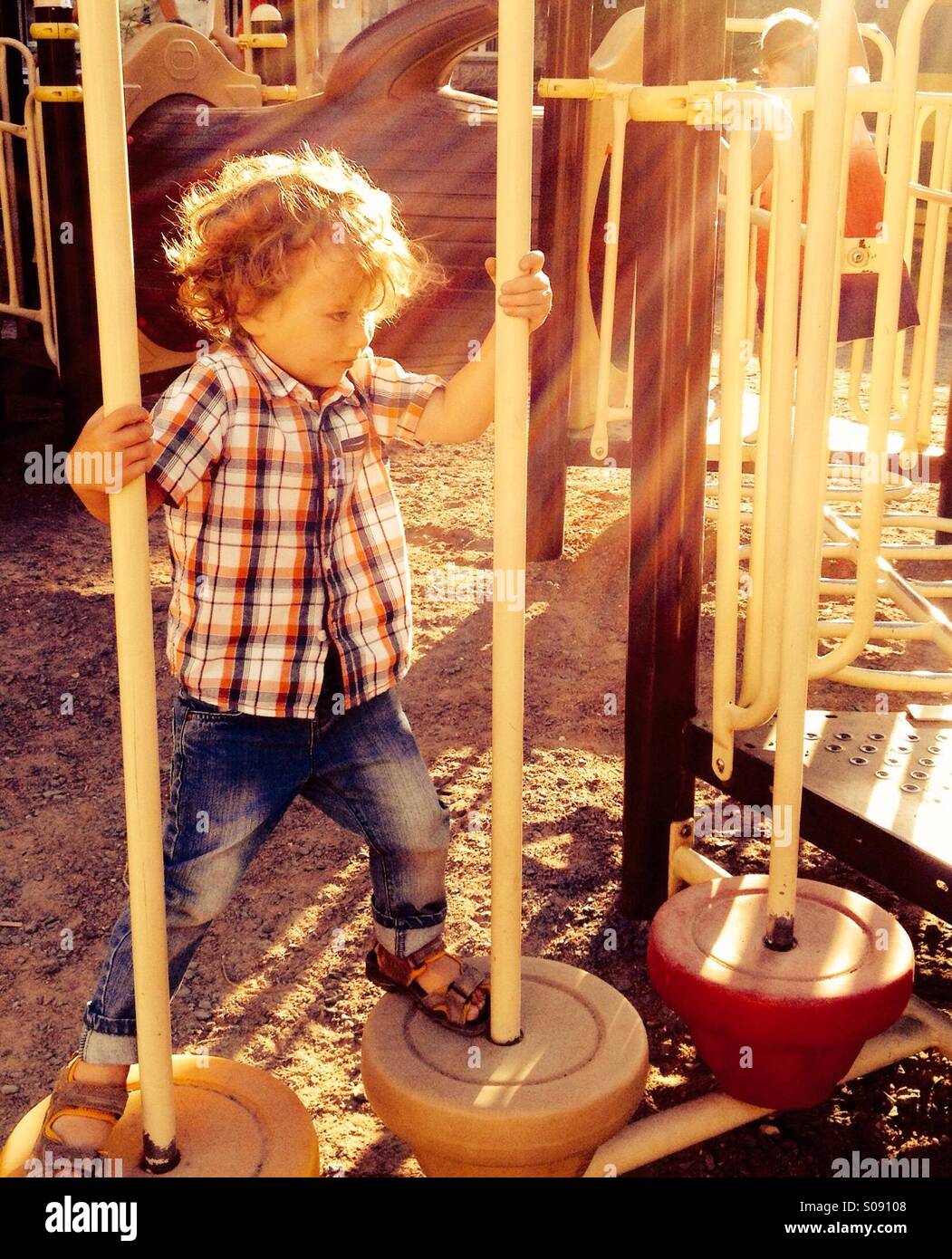 Kid at playground hi-res stock photography and images - Alamy