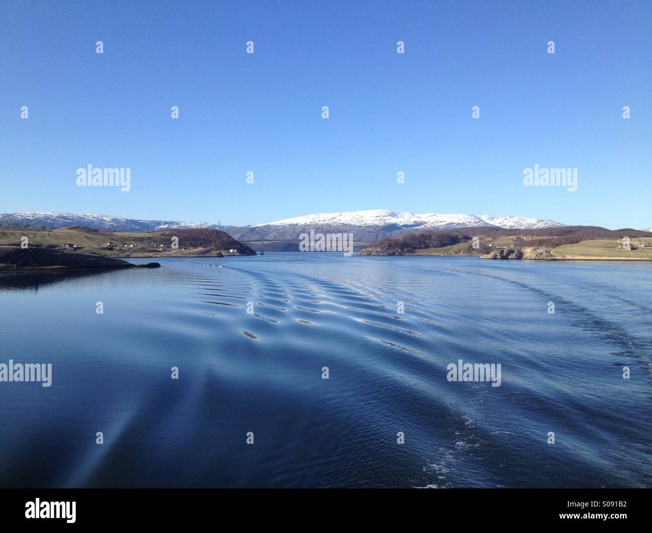 Beautiful View in the Norwegian archipelago - Smartphone Captured Stock Image
