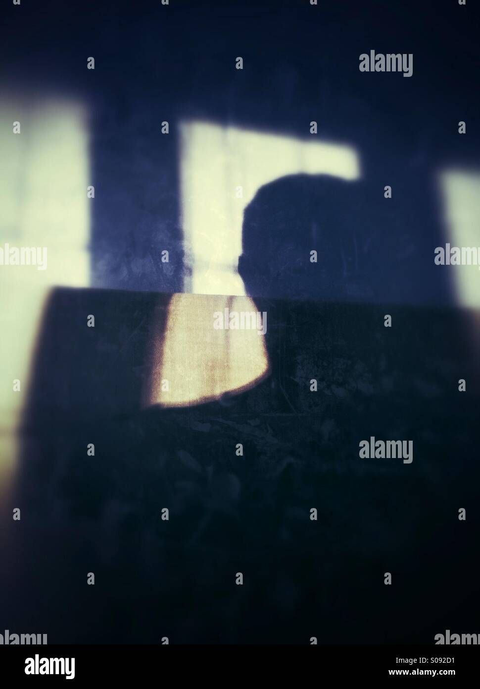 Creepy shadow of person Stock Photo