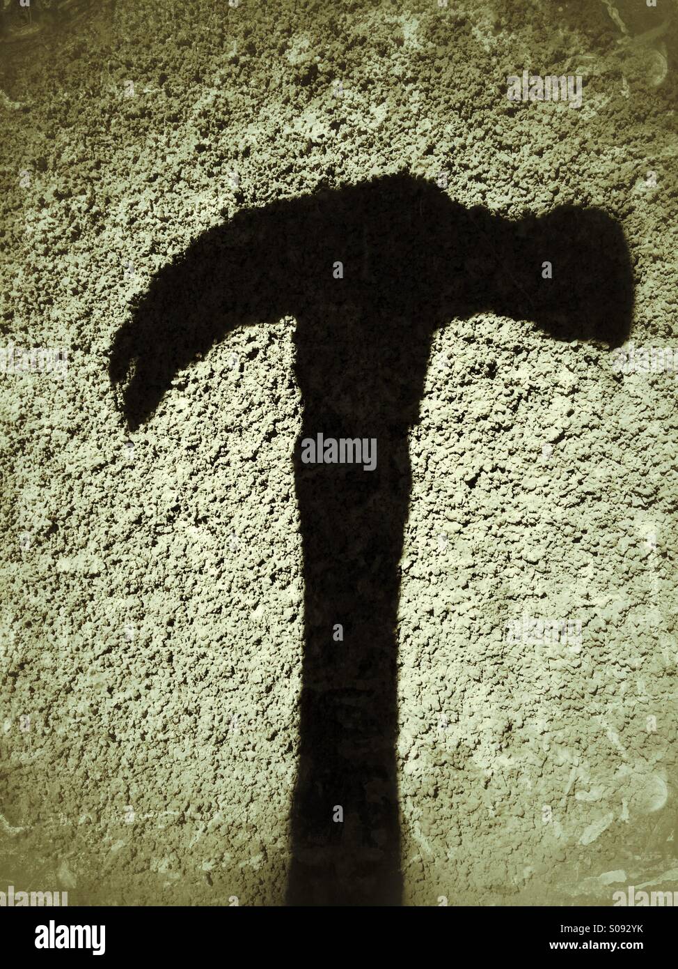 Shadow of a hammer - Smartphone Captured Stock Image