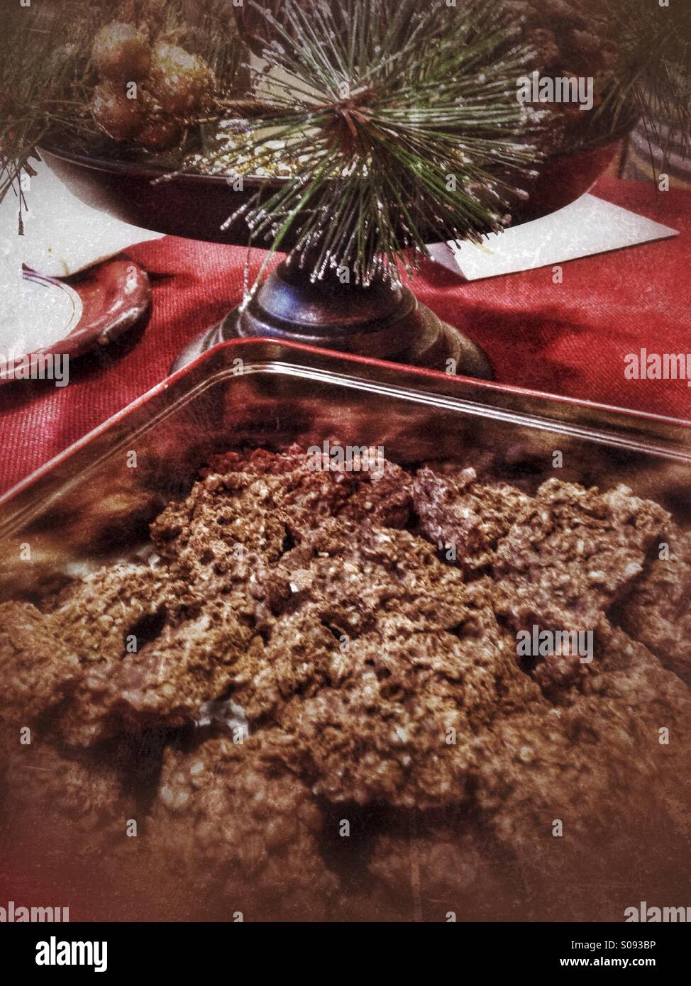 No bake cookies; a family favorite during the holidays. - Smartphone Captured Stock Image