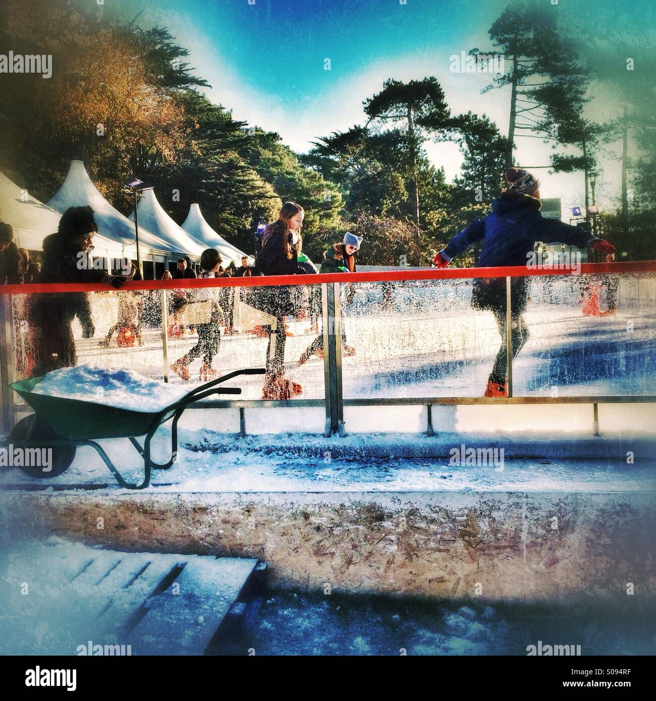 Ice skating at Bournemouth Stock Photo Alamy