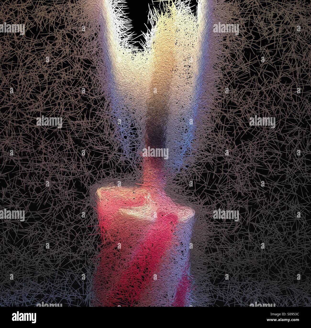 Artistic effect on candle - Smartphone Captured Stock Image