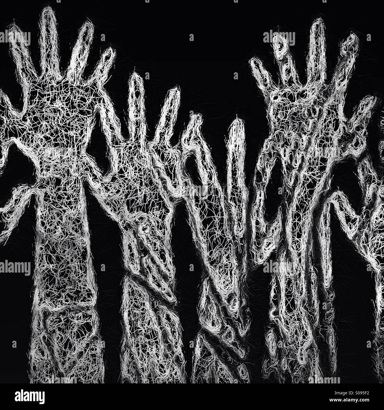 Art effect on pampas grass - Smartphone Captured Stock Image