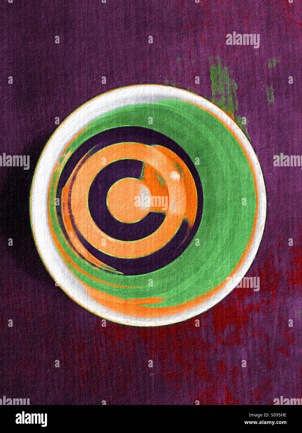 Painted bowl - Smartphone Captured Stock Image