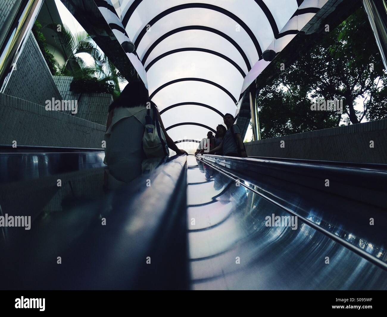 Hong kong outdoor escalator hi-res stock photography and images - Alamy