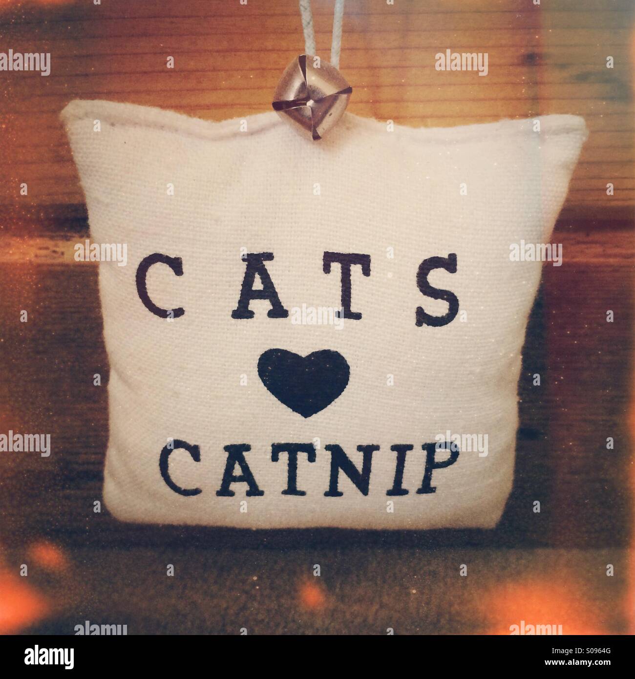 Cats love catnip bag, toy for cats Stock Photo