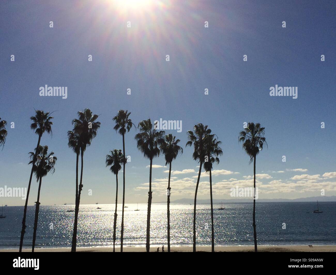 Yachts off East Beach, Santa Barbara Stock Photo - Alamy