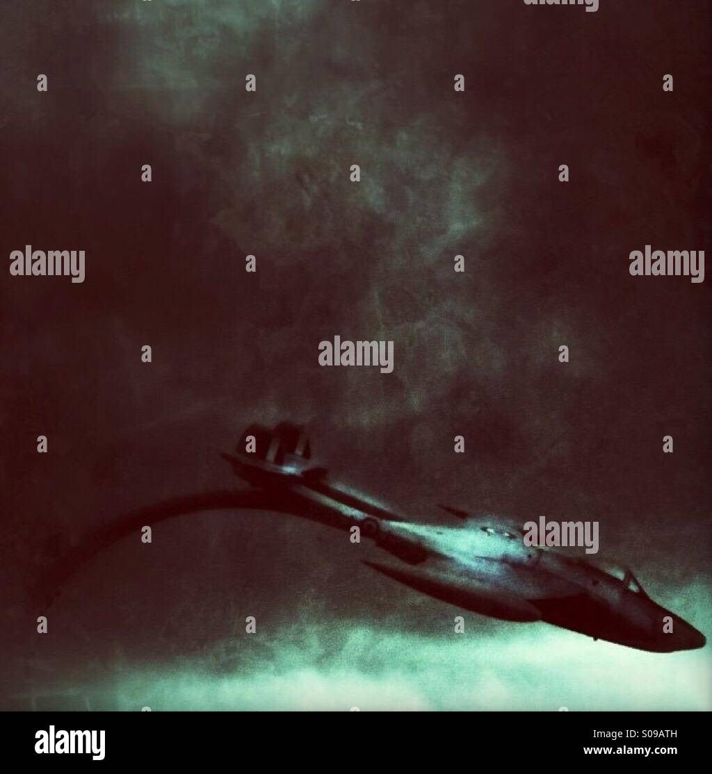 Plane model on roundabout in Wantage - Smartphone Captured Stock Image