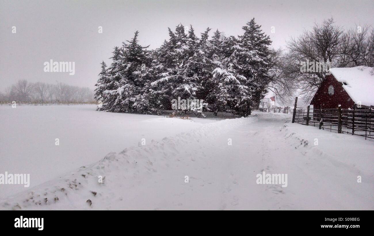 Snow in kansas Stock Photo Alamy