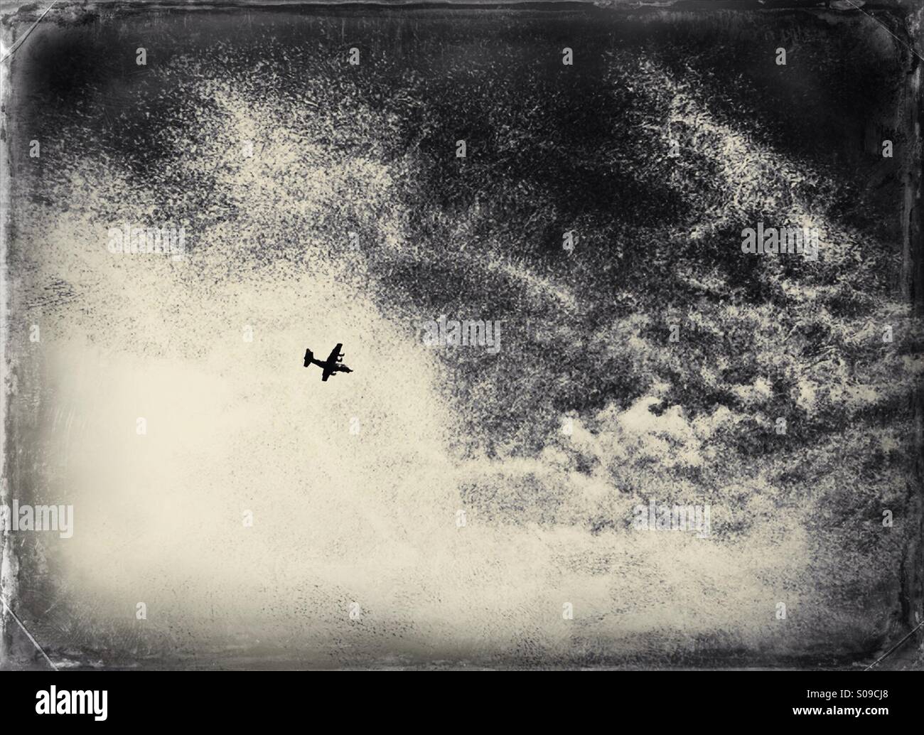 Plane in sky - Smartphone Captured Stock Image