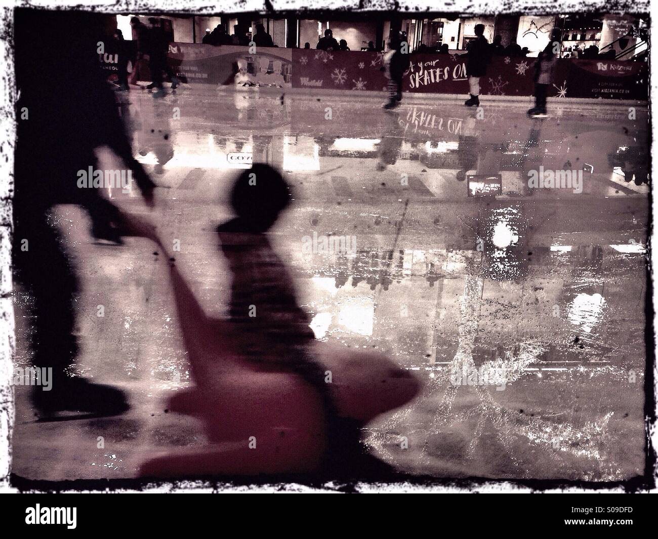 Ice skating rink at Westfield White City, London, UK Stock Photo Alamy