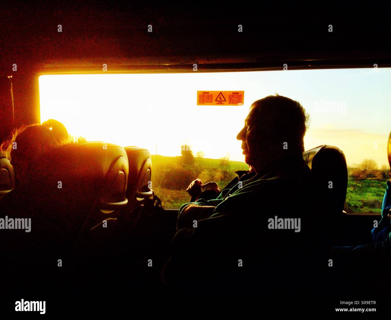 Bus Sunset - Smartphone Captured Stock Image