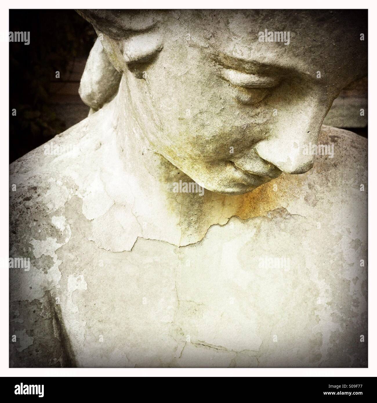 An aged garden statue Stock Photo Alamy