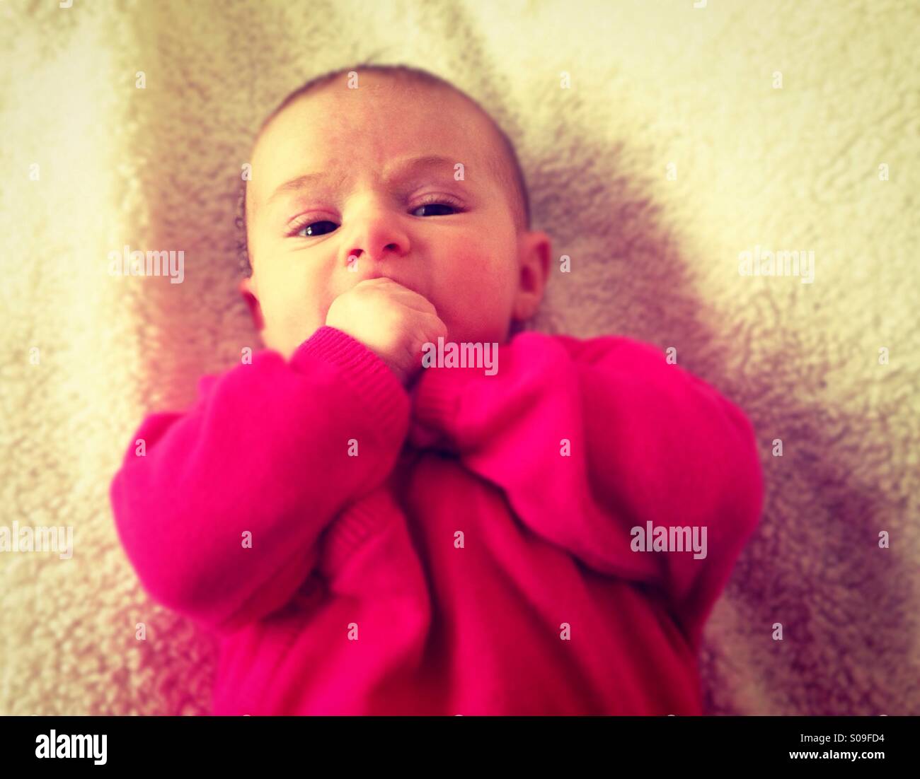 Hungry baby - Smartphone Captured Stock Image