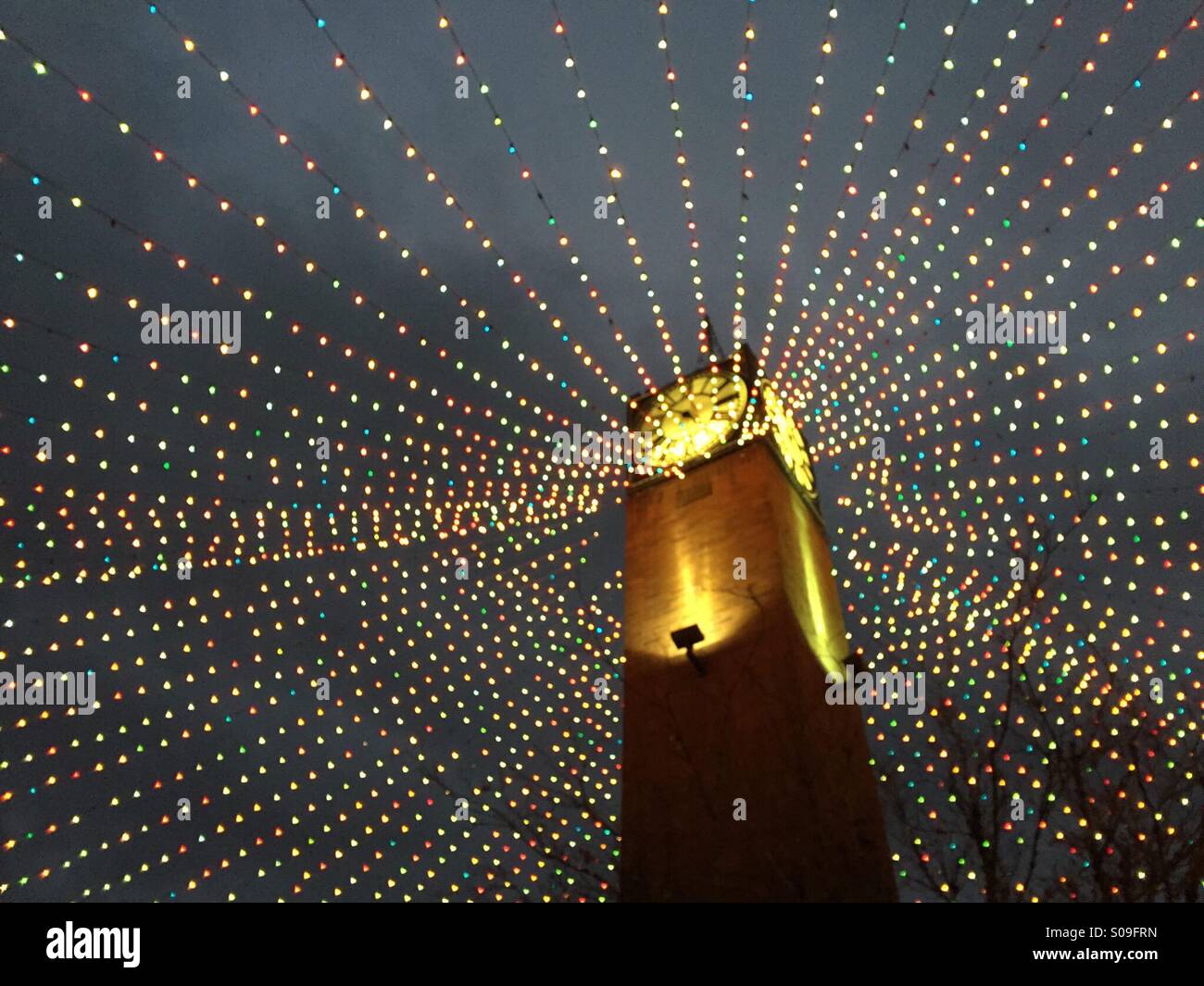 Christmas lights in Beaverton Stock Photo Alamy