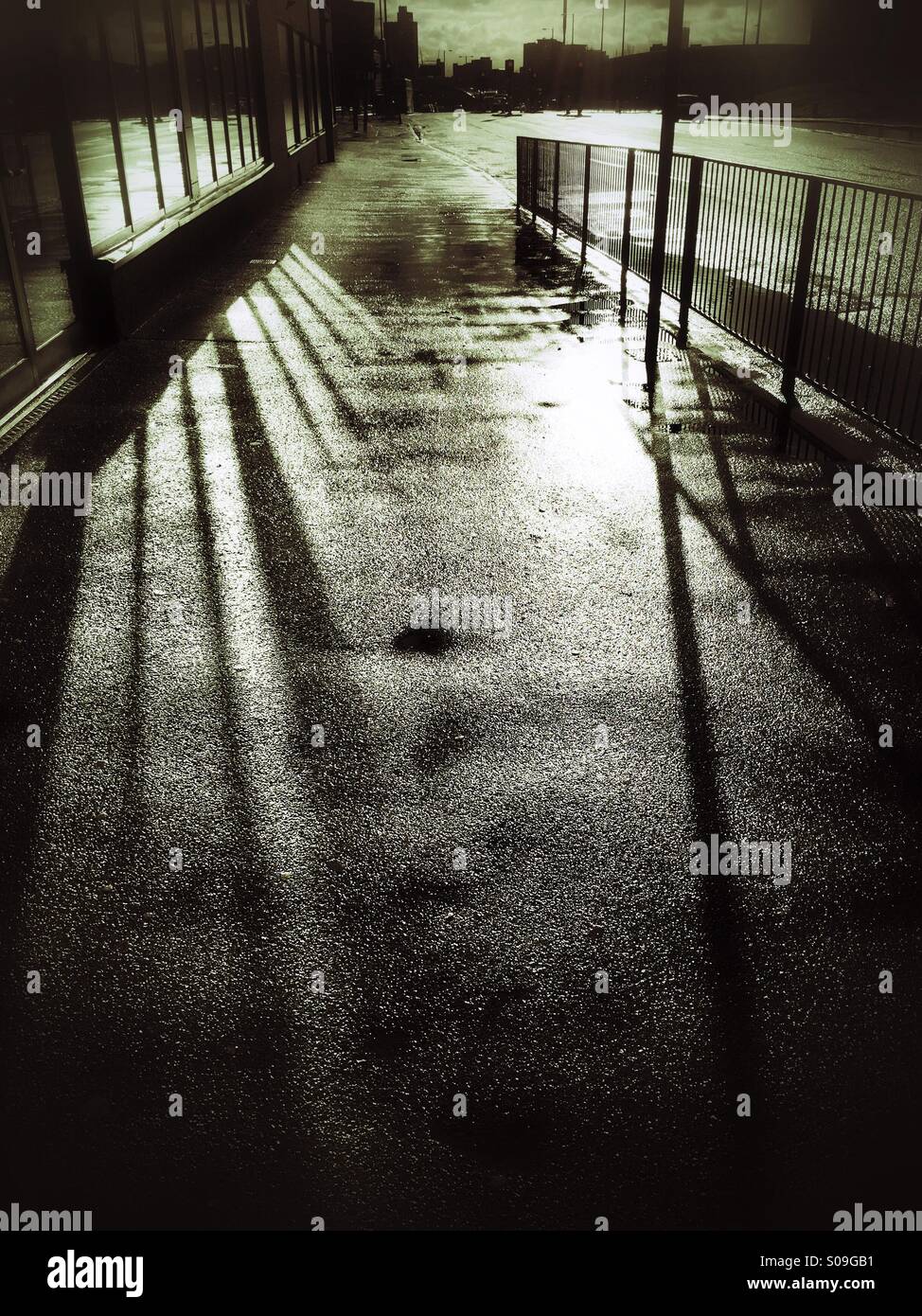 Shadowy pavement - Smartphone Captured Stock Image