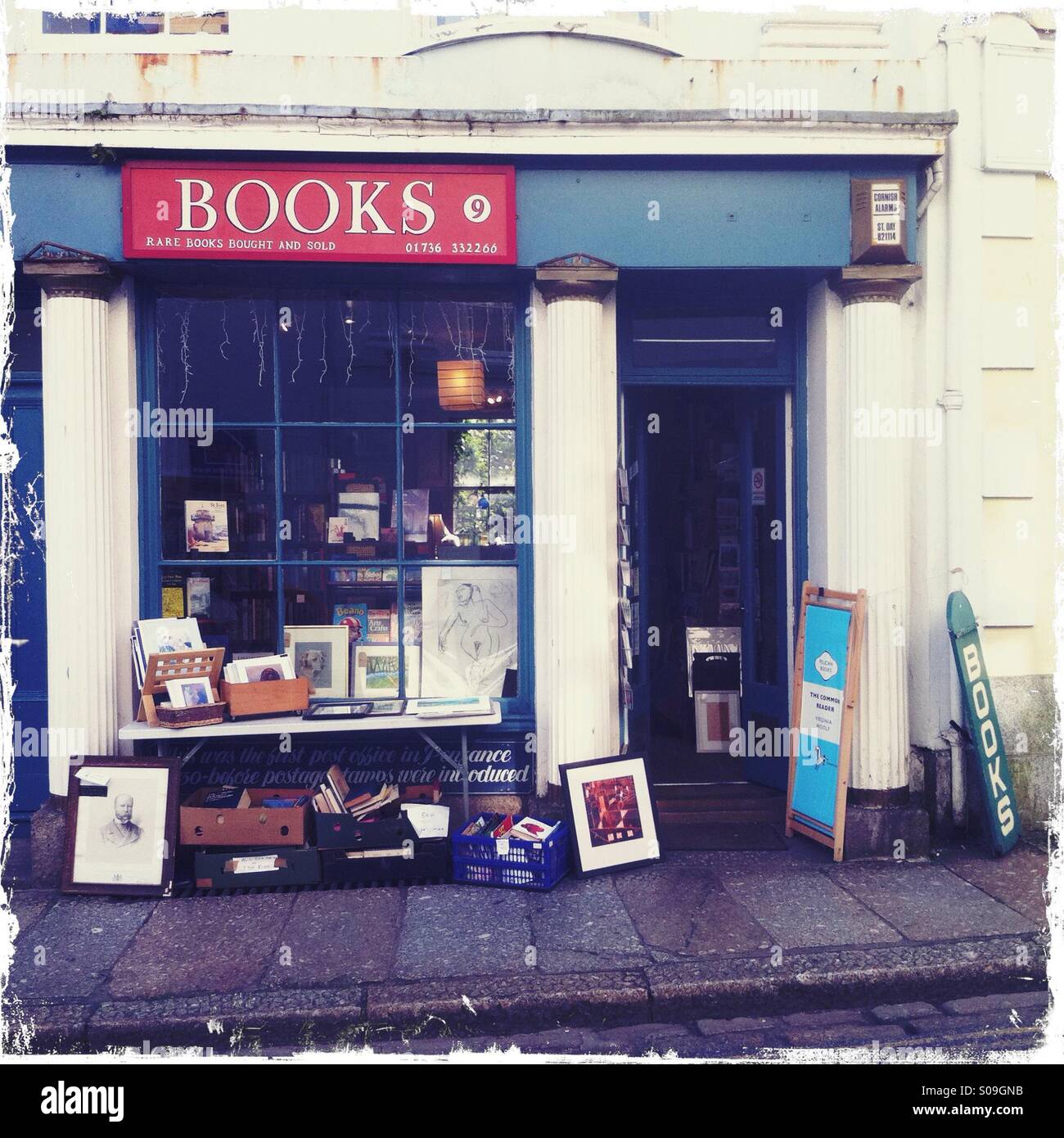 Book shop in Penzance, Cornwall, Uk. Stock Photo