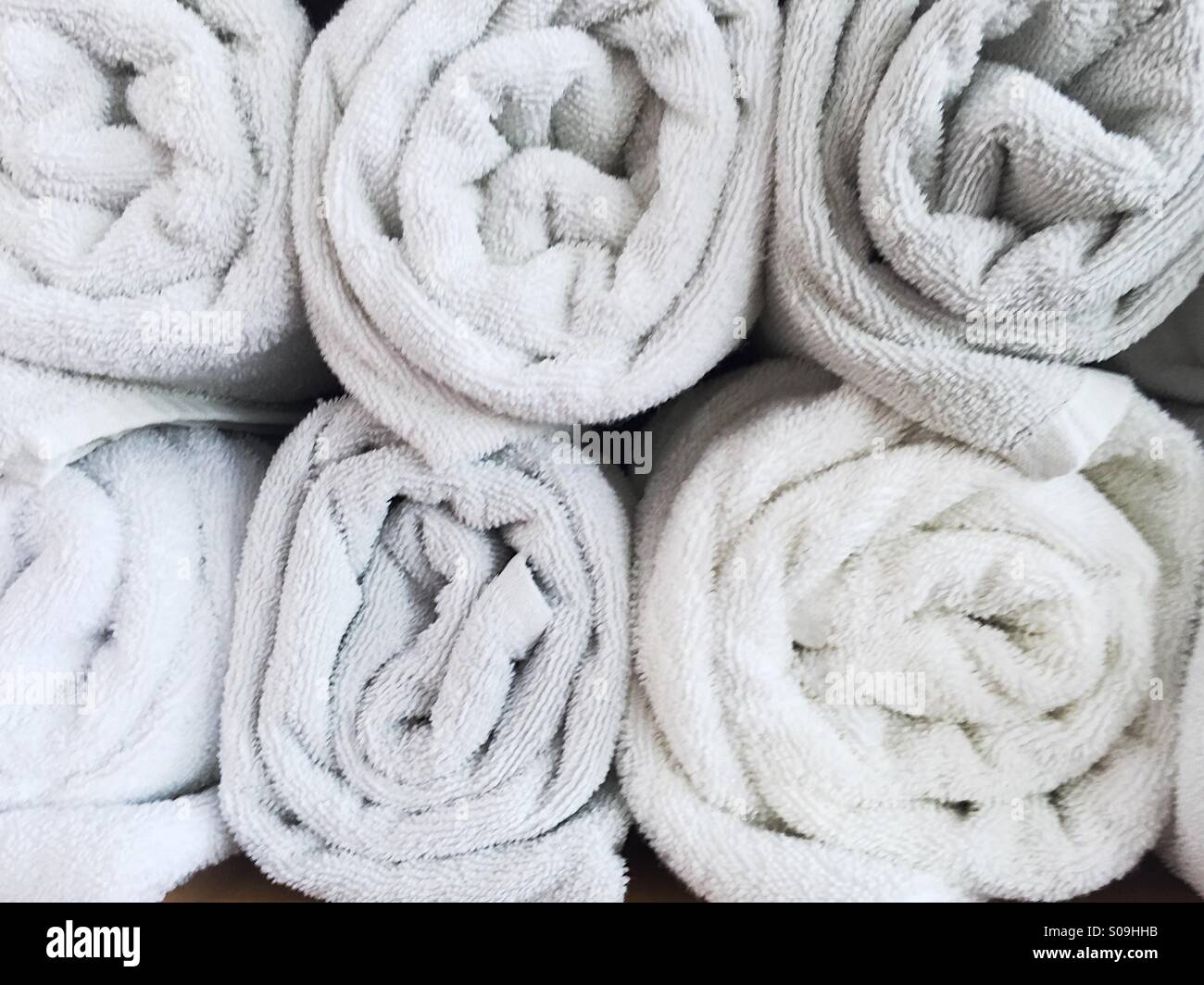 Rolled Beach Towels Stock Photo Alamy