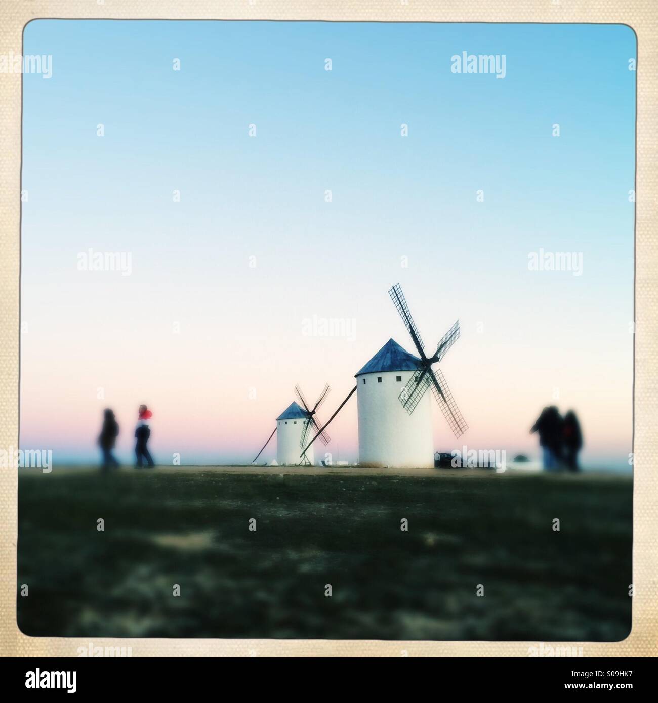 Windmills on La Paz hill - Smartphone Captured Stock Image