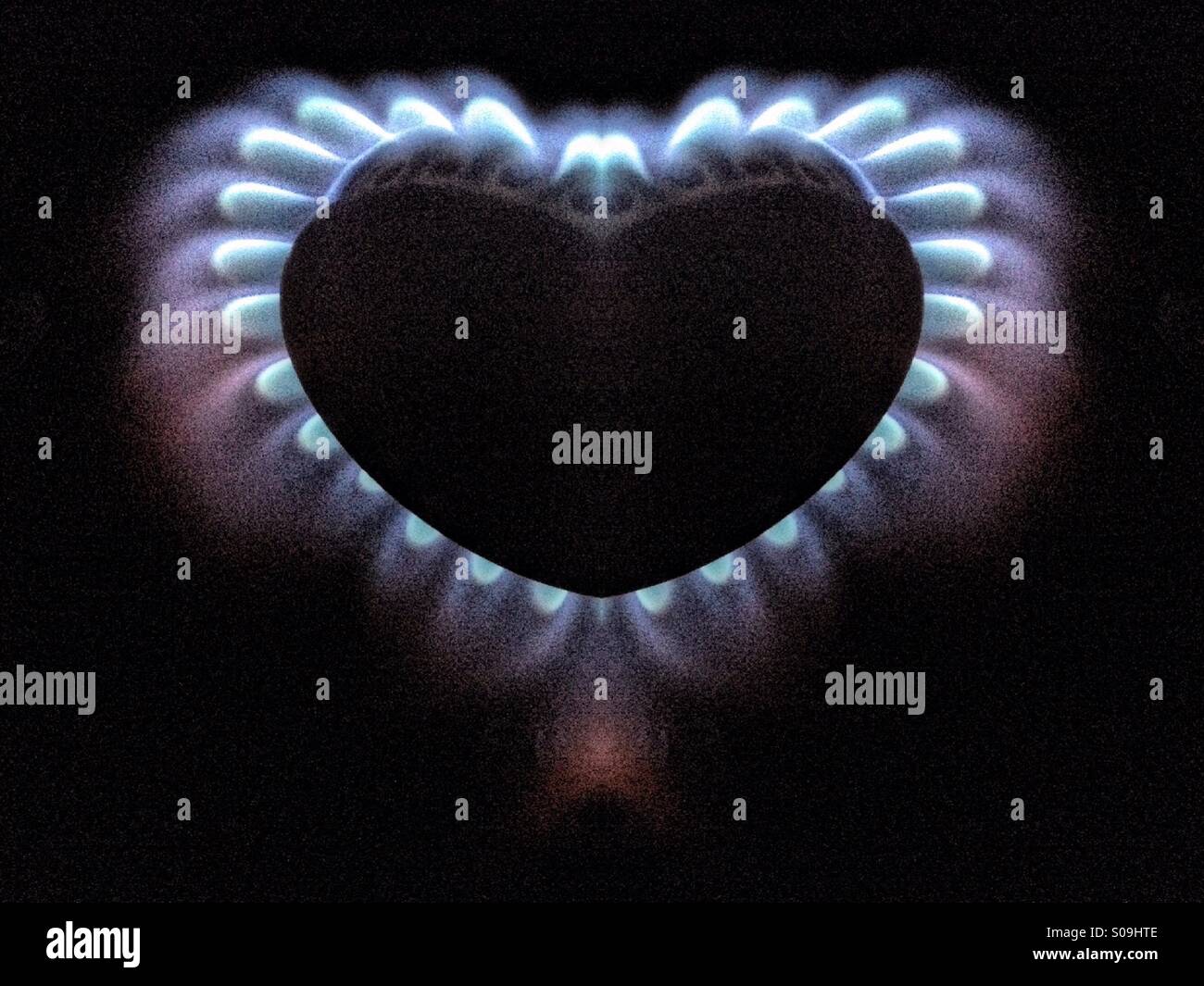 Symmetrical effect on gas ring - Smartphone Captured Stock Image