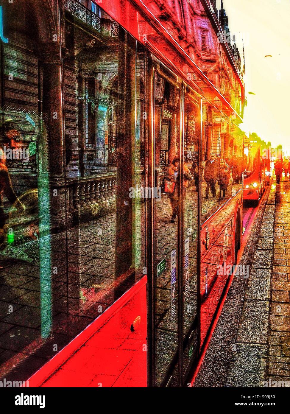 Red London Routemaster bus Stock Photo