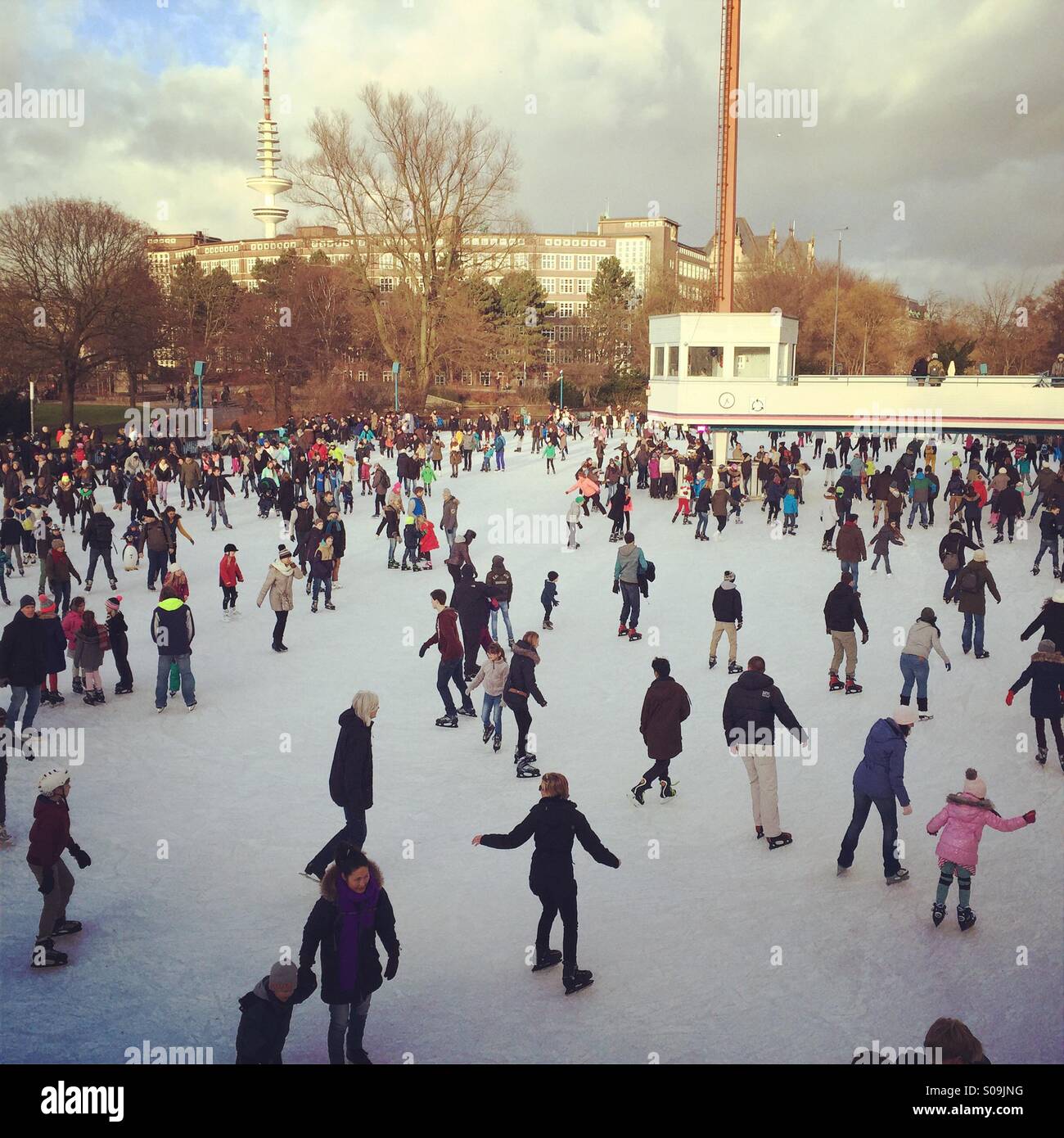 People ice skating in Germany Stock Photo Alamy