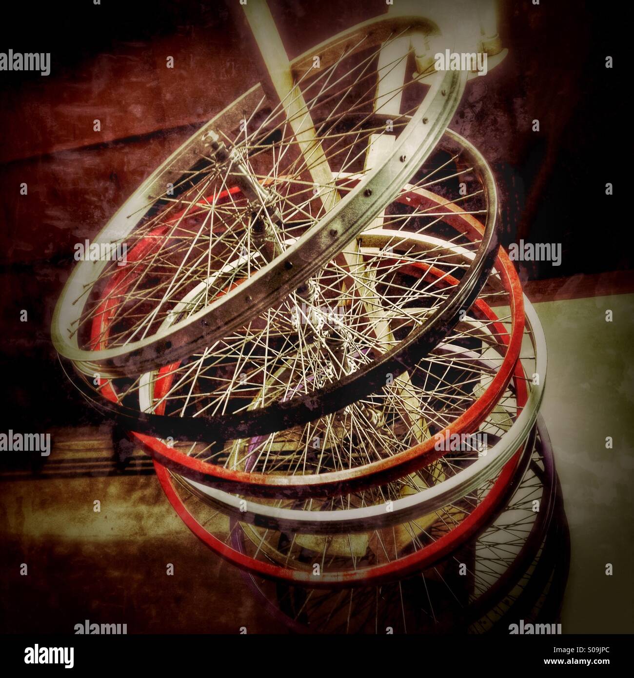 Bicycle Tire Rims And Spokes Stock Photo Alamy