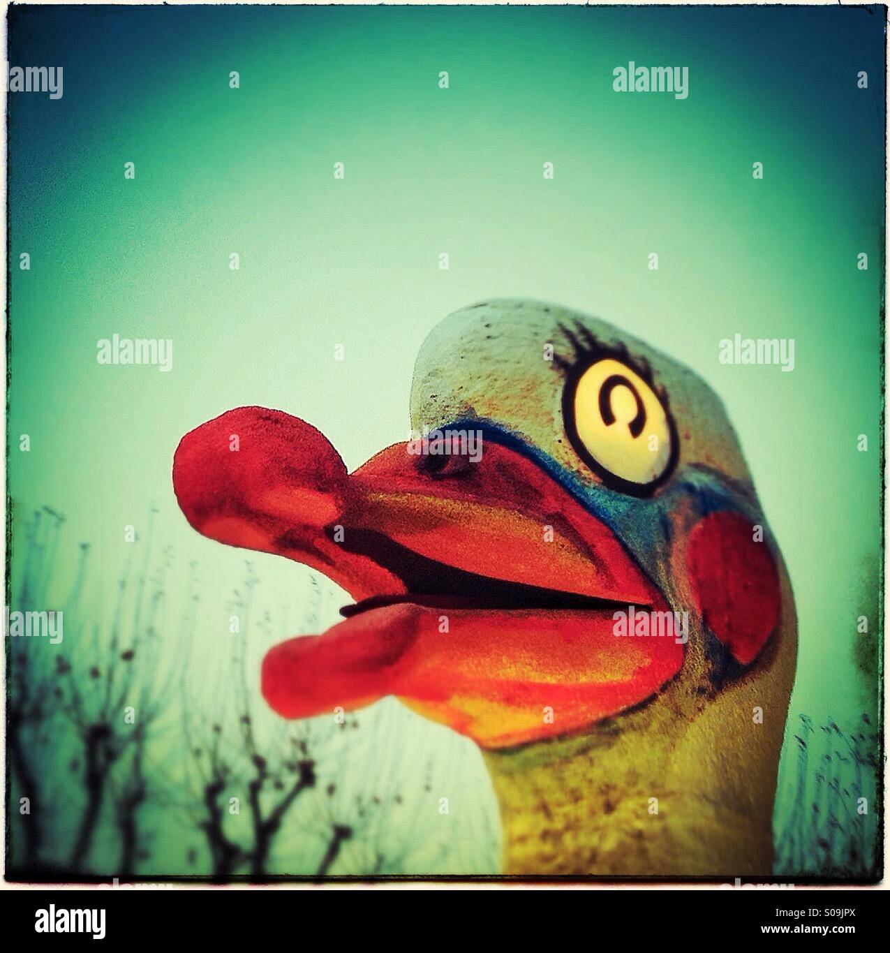 Duck. Carnival float, Three kings parade, Mataró, Barcelona province