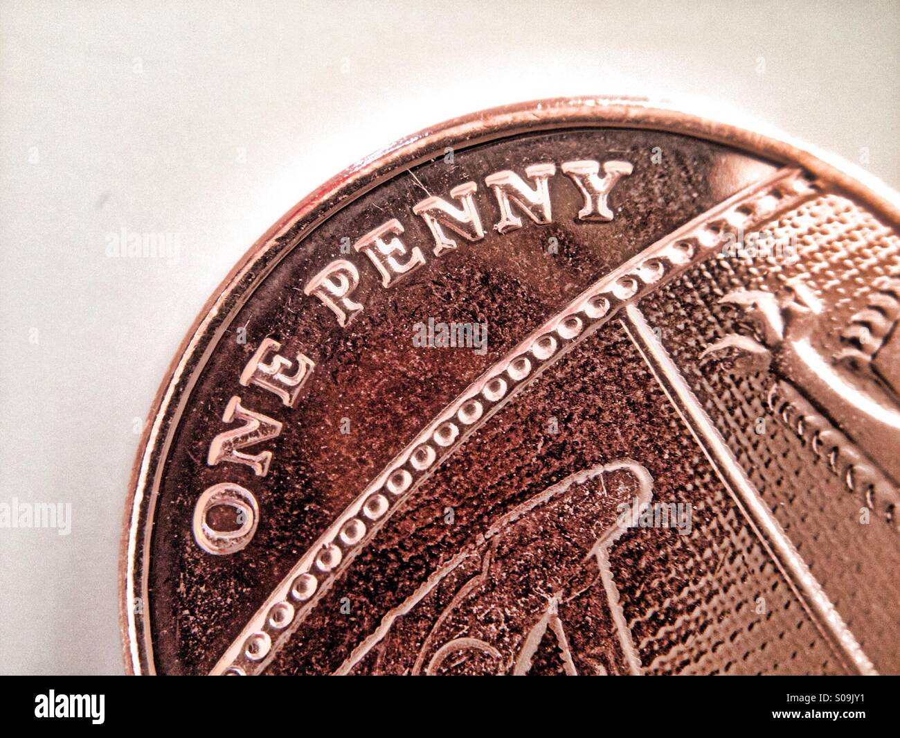 Penny coin - Smartphone Captured Stock Image