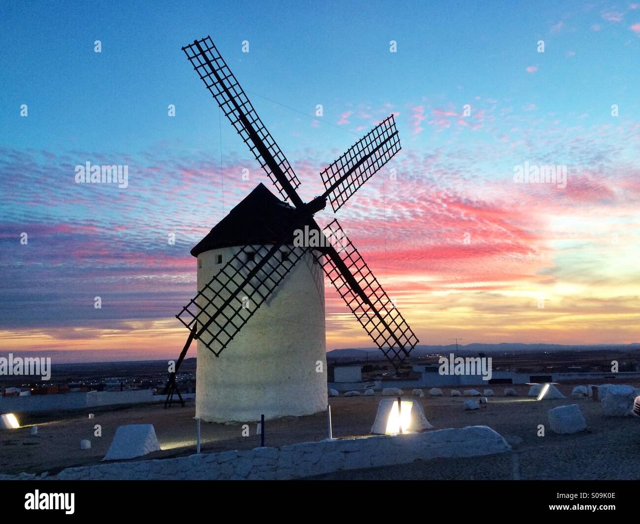 Windmills on La Paz hill - Smartphone Captured Stock Image